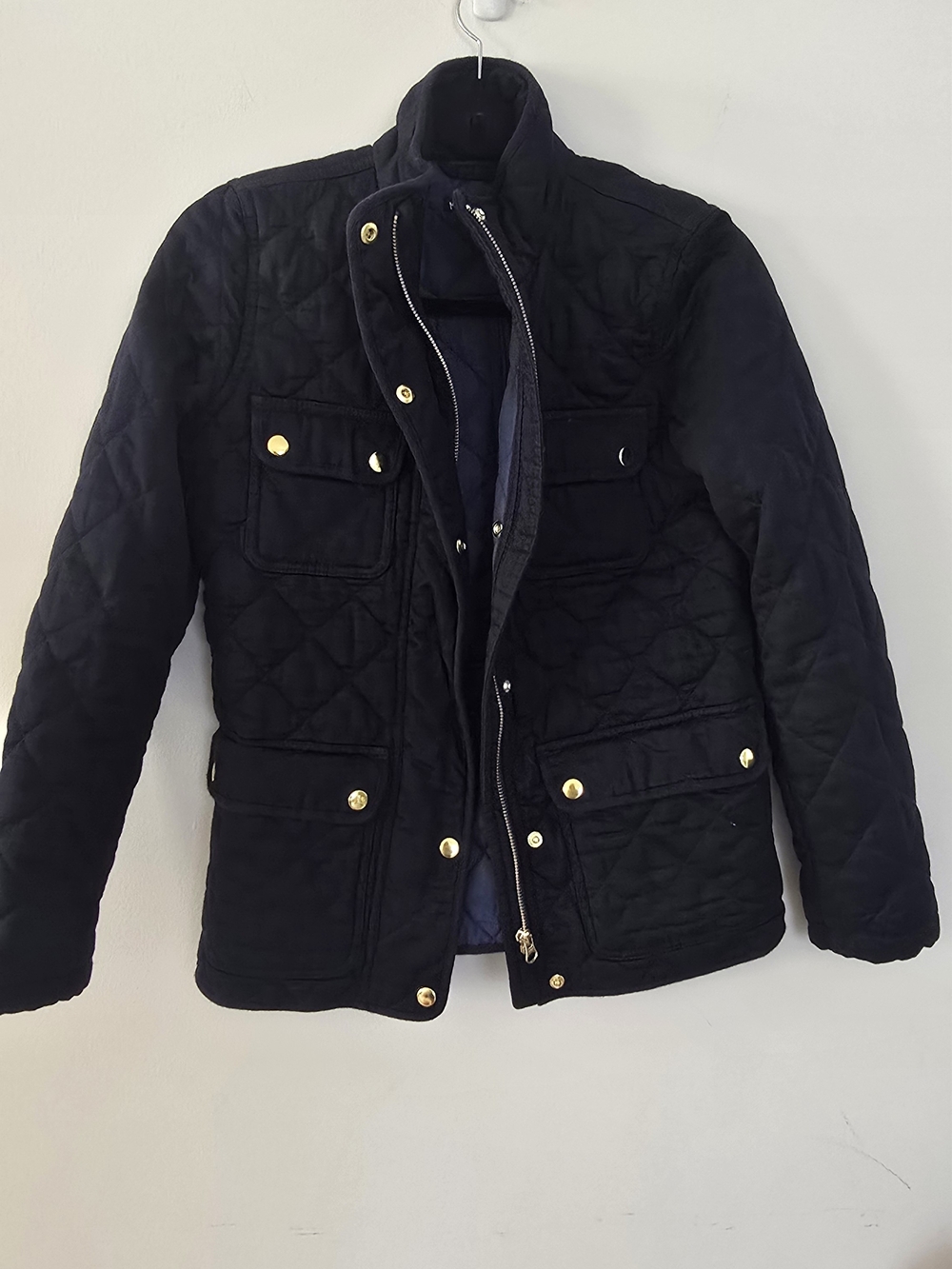 J. Crew Quilted Navy Jacket